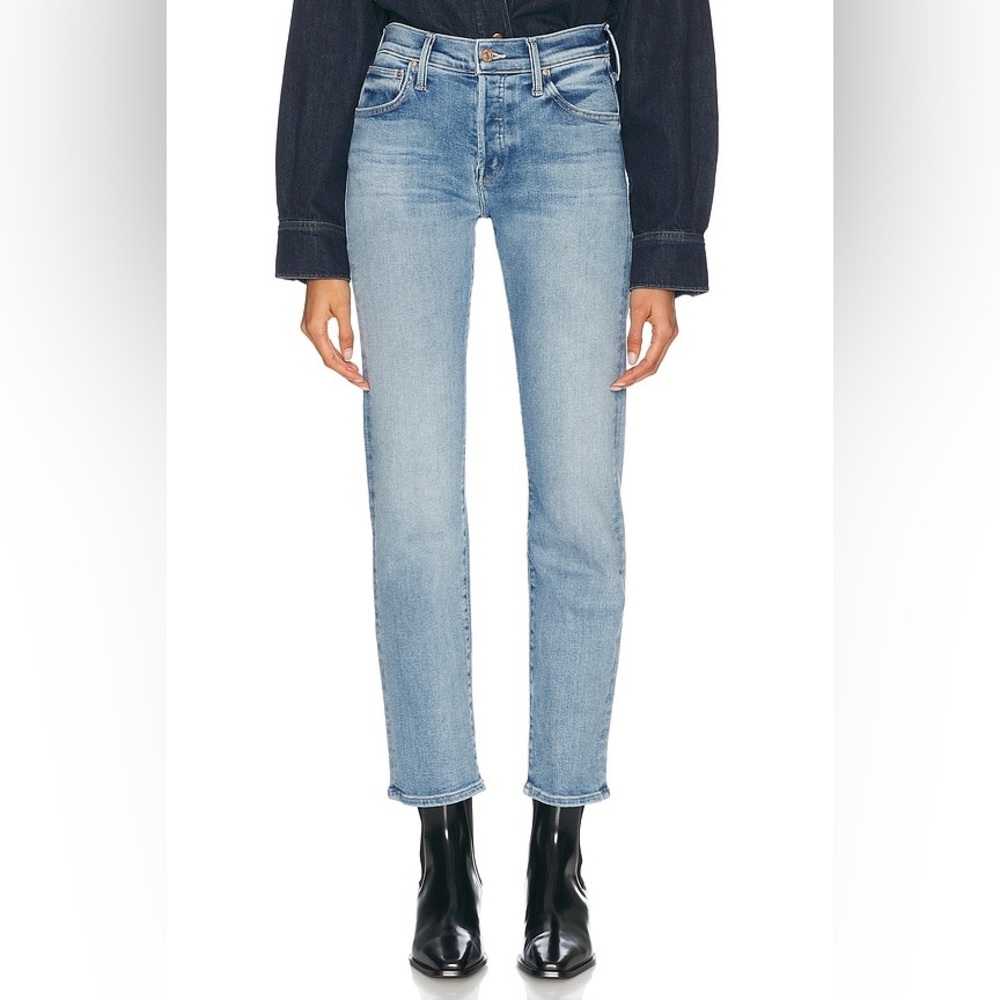 ACNE Studios Row Clean Lt VTG Straight Leg Cropped Jeans